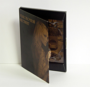 Упаковка для подарочного диска (тип-книжка), с прозрачным треем.
